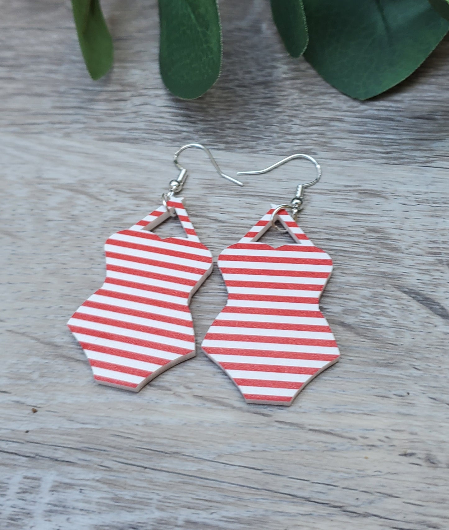 Patriotic One Piece Bathing Suit Earrings