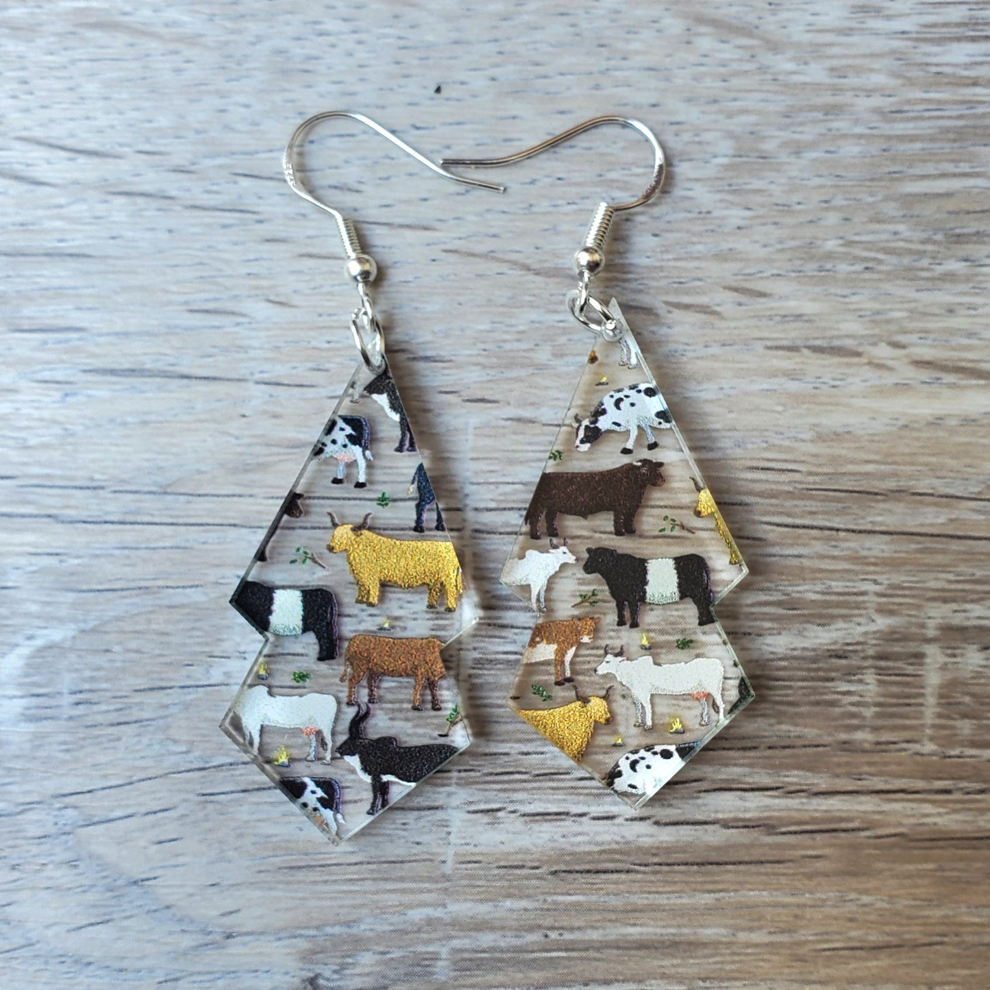 Cow Elongated Kite Earring