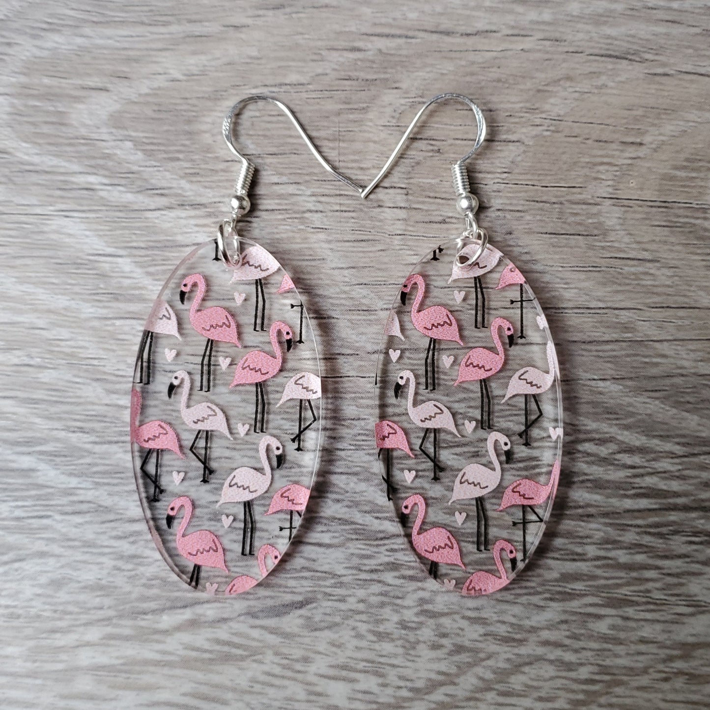 Flamingo Oval Earrings