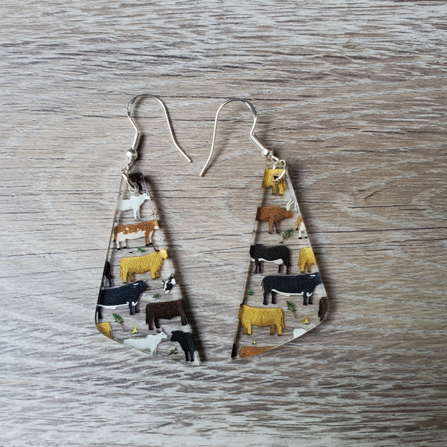 Cow Sloping Triangle Earring