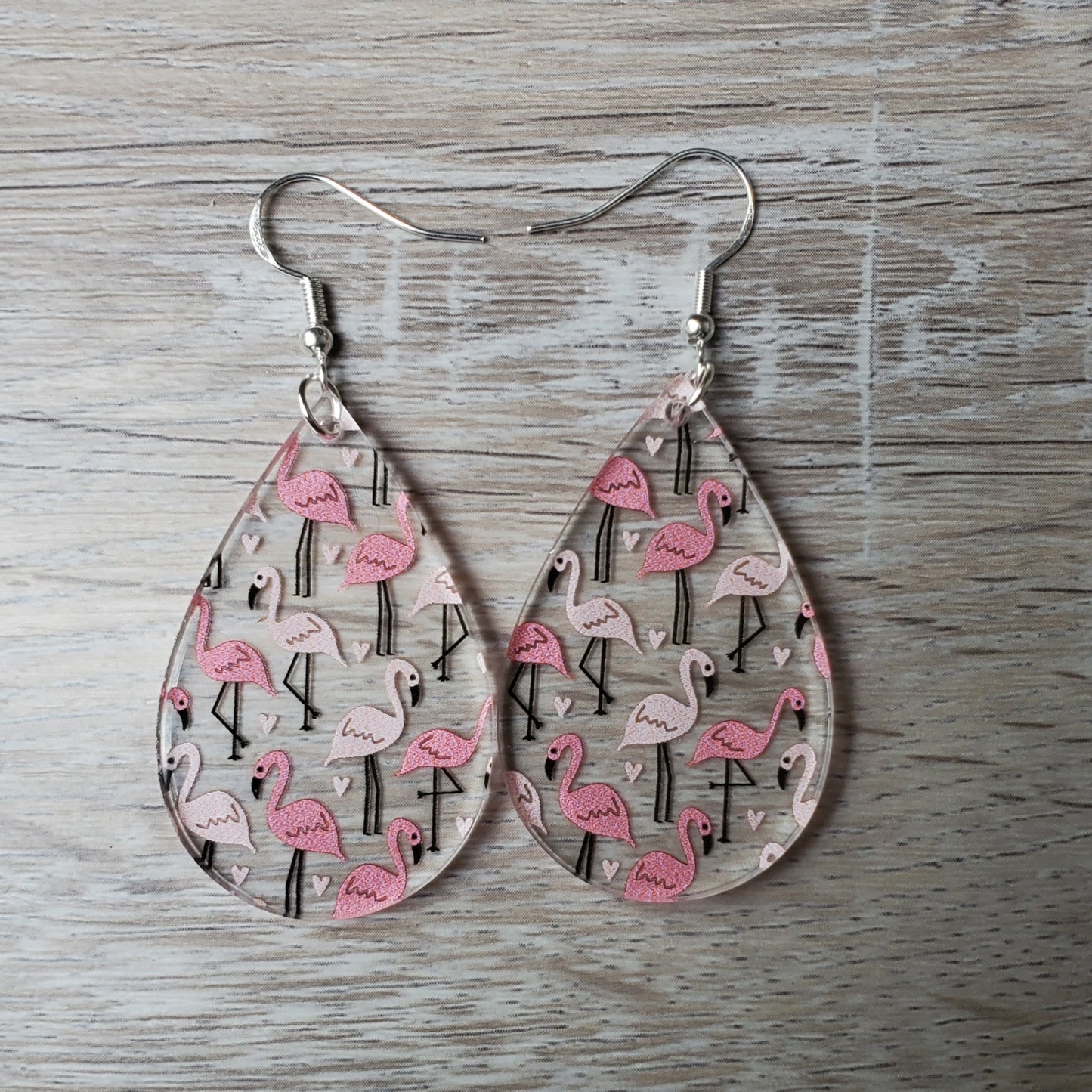 Flamingo Teardrop Earrings