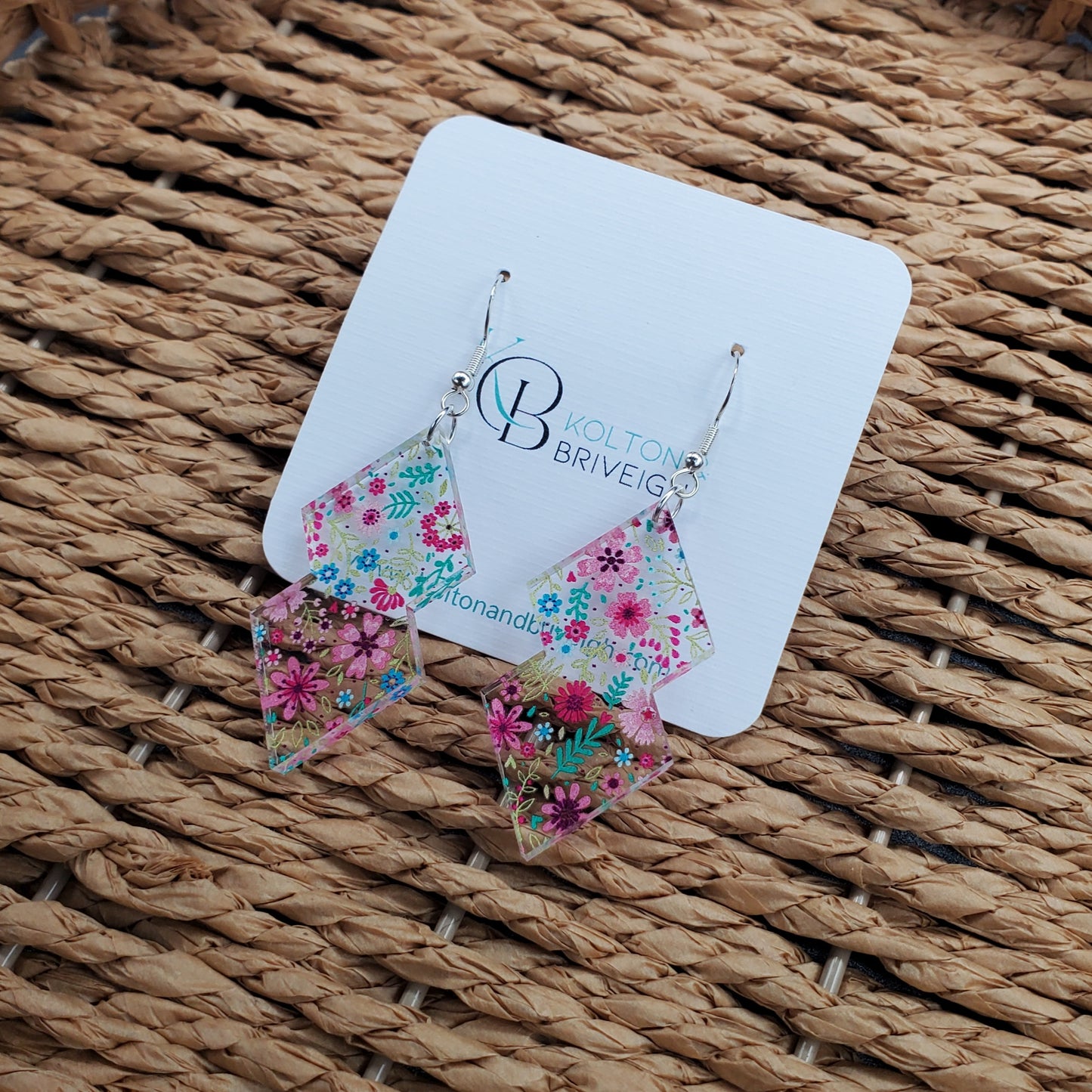 Petite Floral Double Kite Earrings