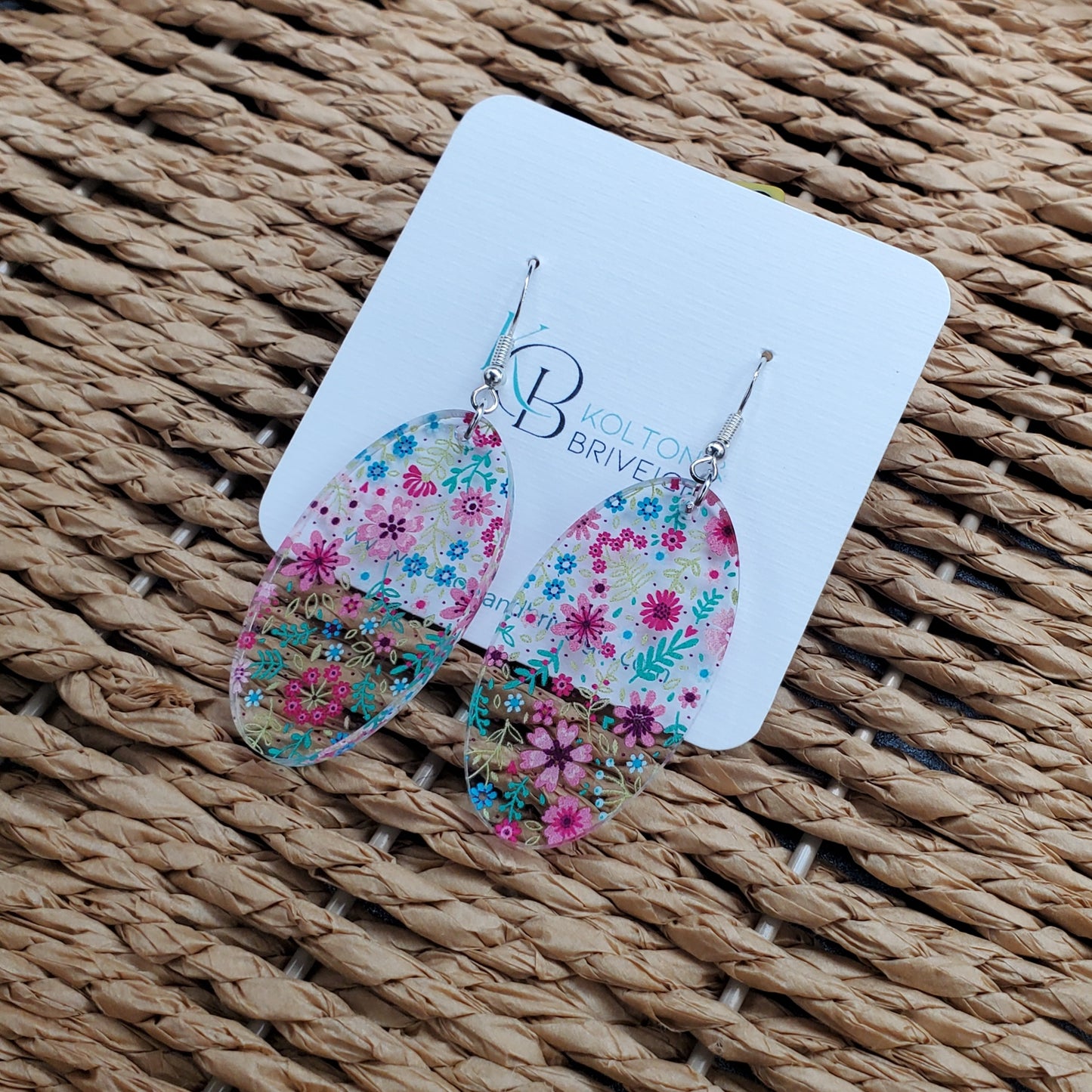 Petite Floral Oval Earrings
