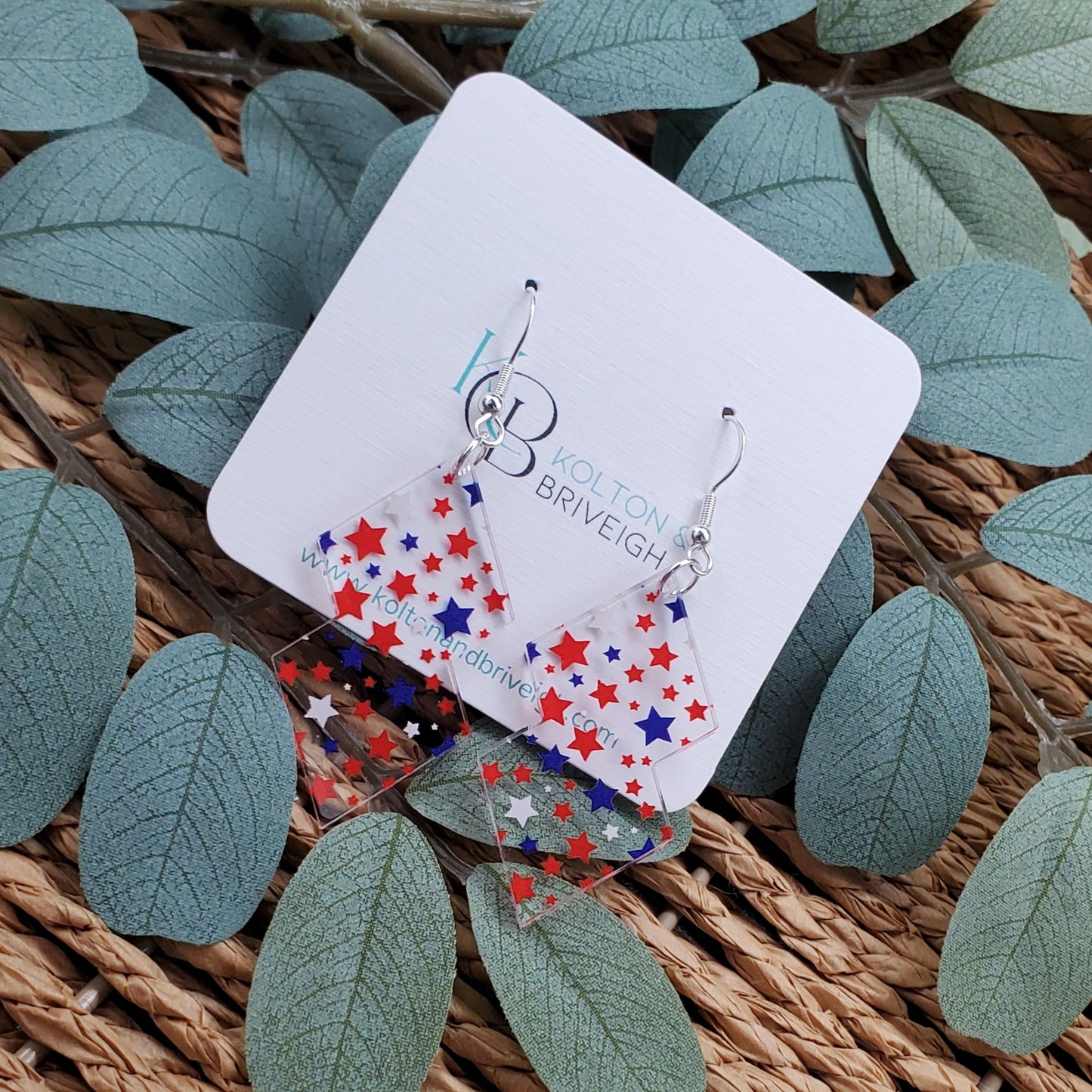 Star Confetti Double Kite Earrings