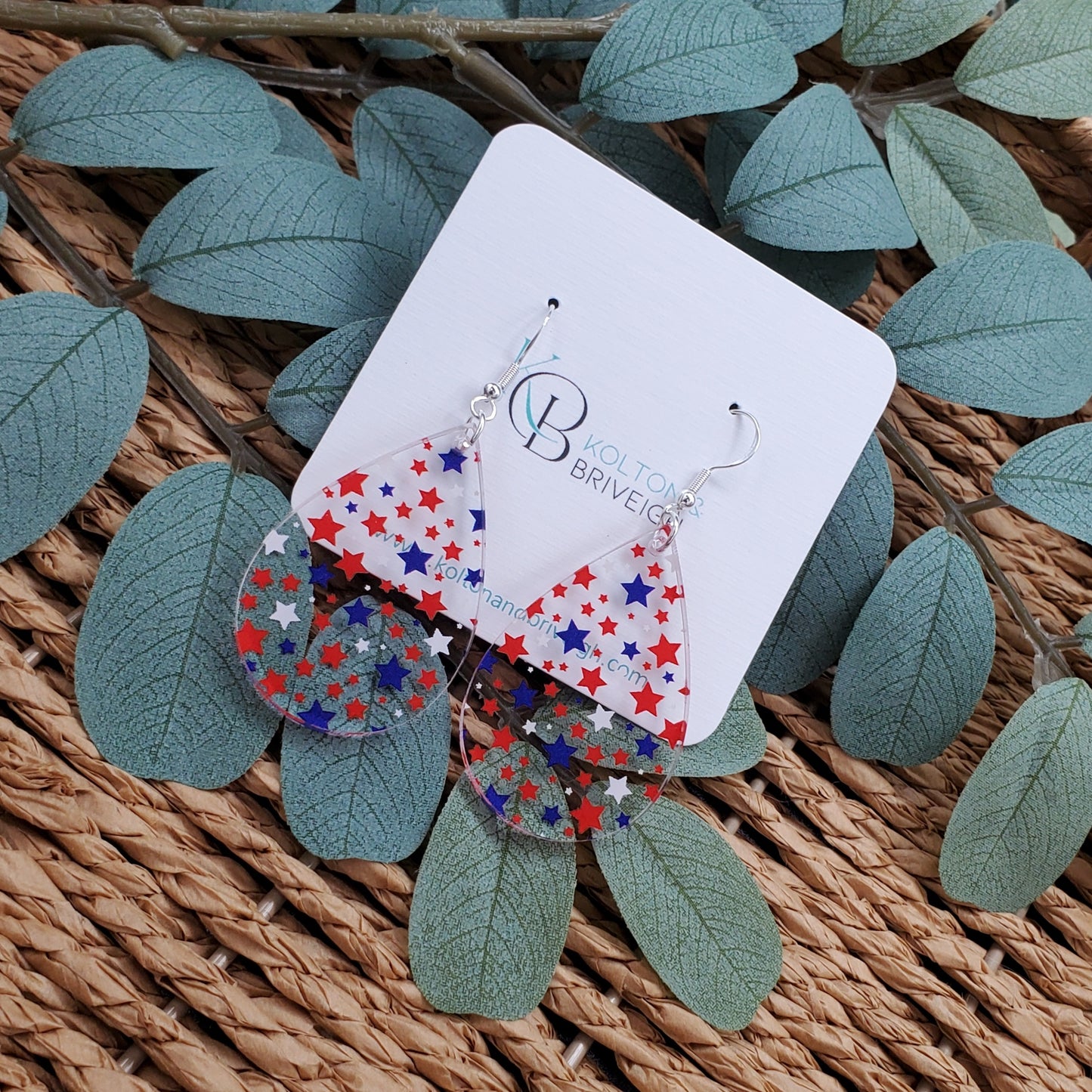 Star Confetti Teadrop Earrings