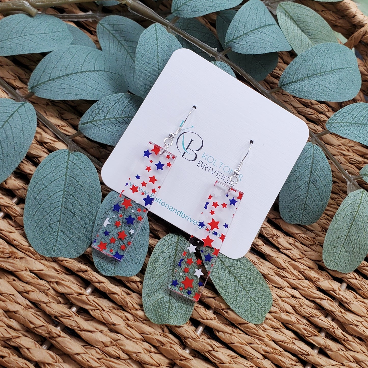Star Confetti Bar Earrings