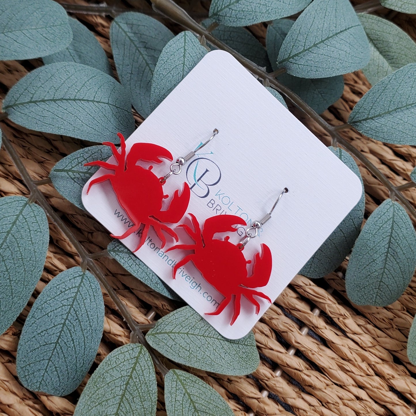 Red Crab Earrings