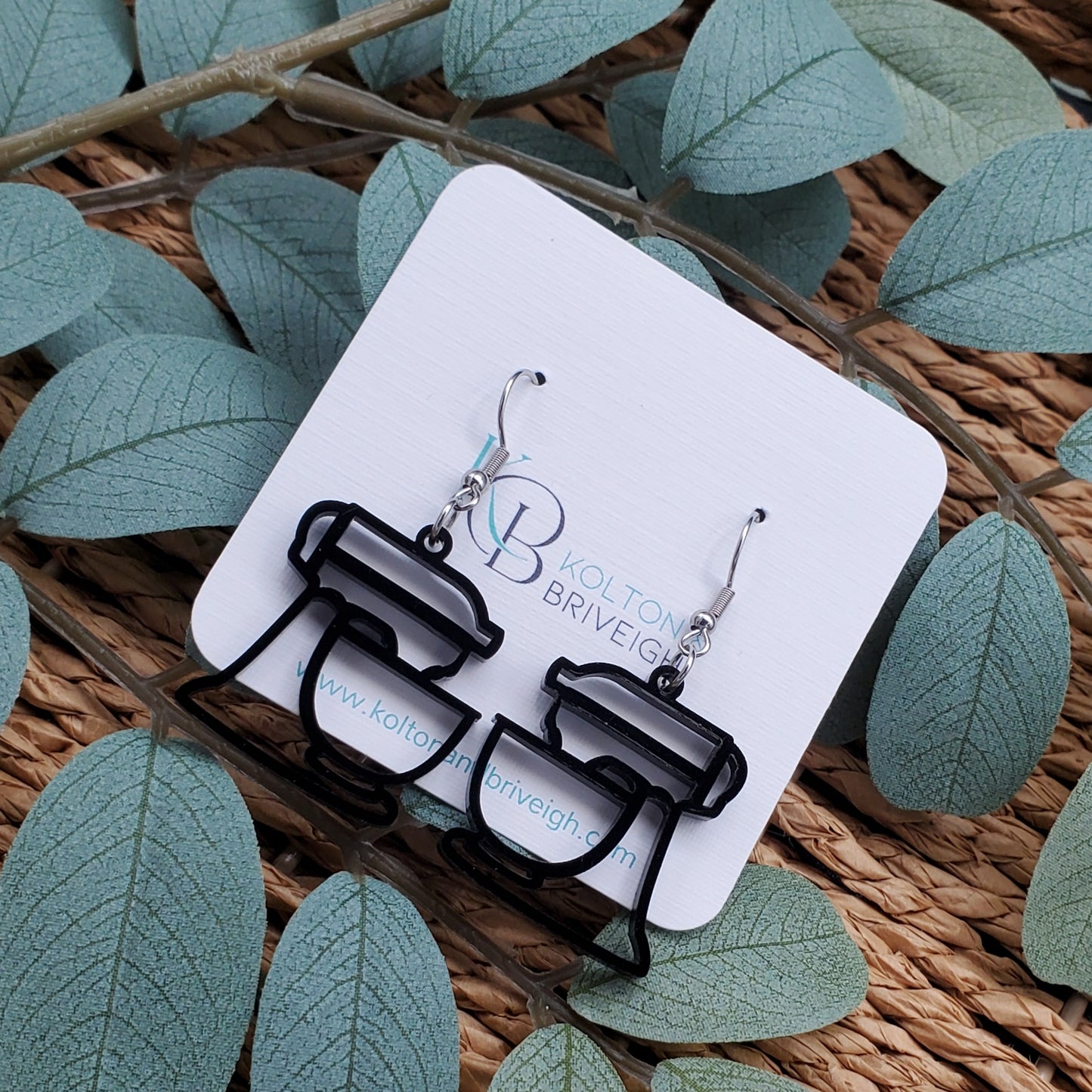 Black Mixer Earrings