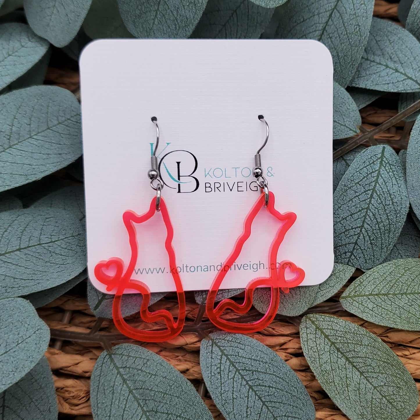 Cat Earrings Various Colors
