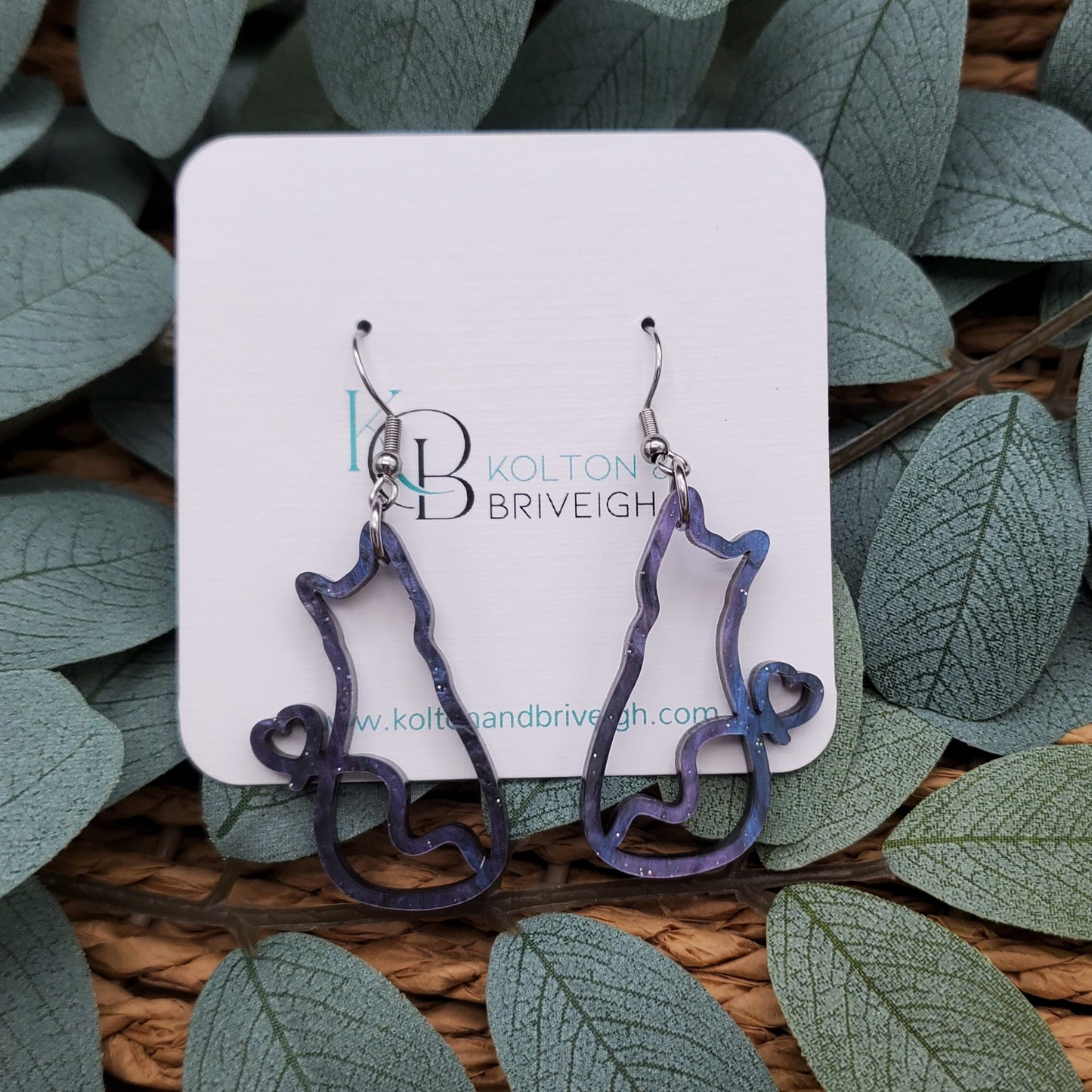 Cat Earrings Various Colors