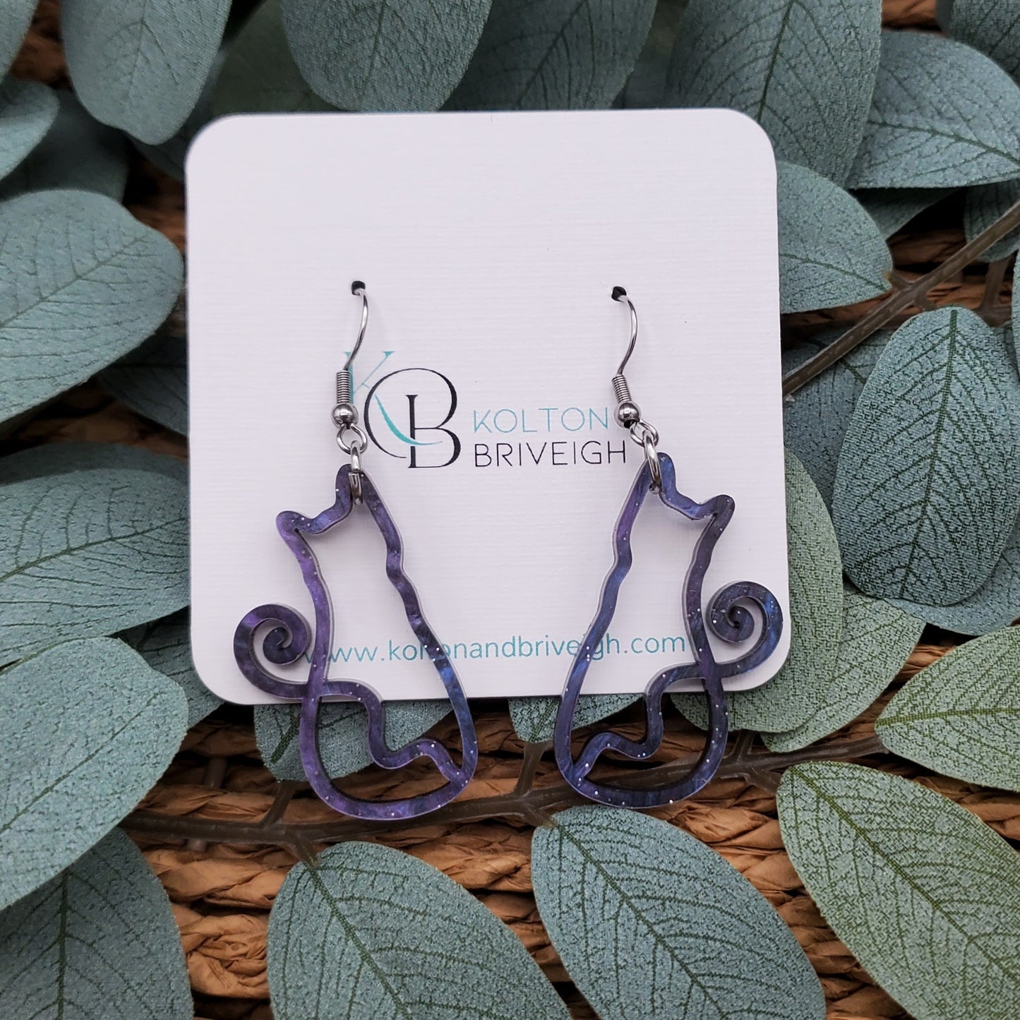 Cat Earrings Various Colors