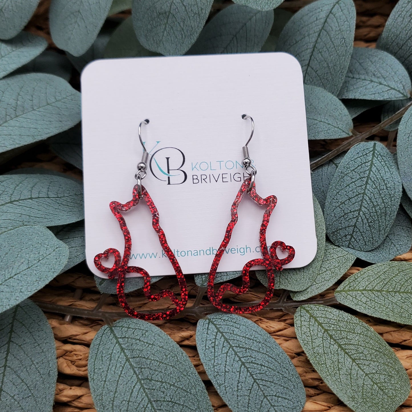 Cat Earrings Various Colors
