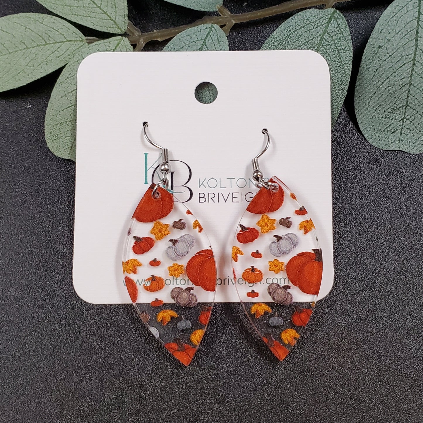 Pumpkin Marquis Earrings