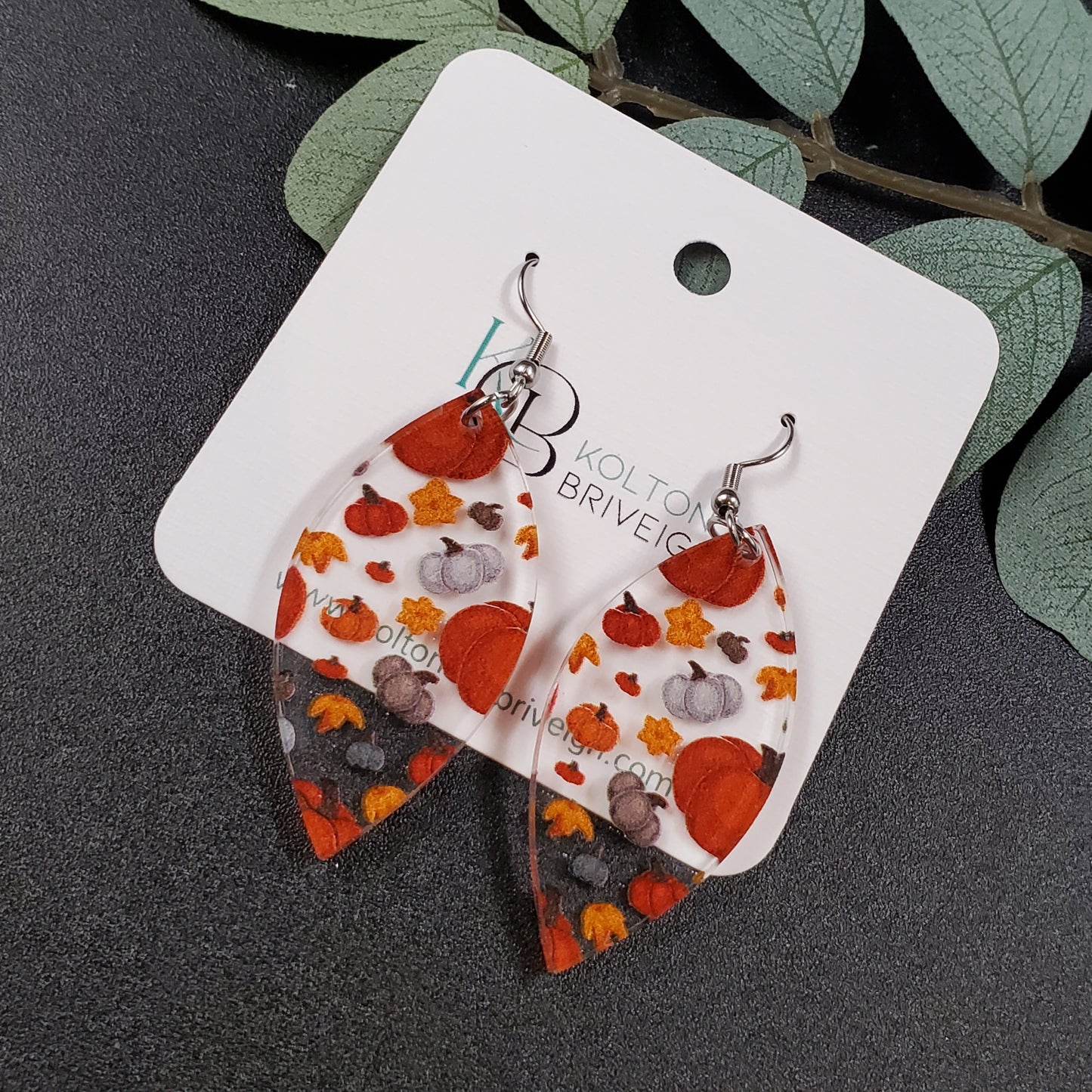 Pumpkin Marquis Earrings
