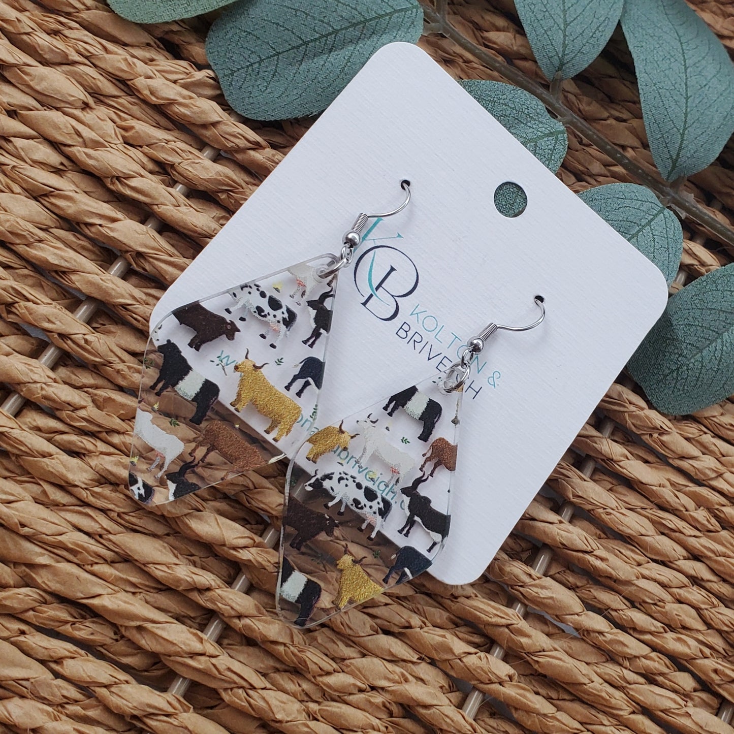 Cow Rounded Diamond Earrings
