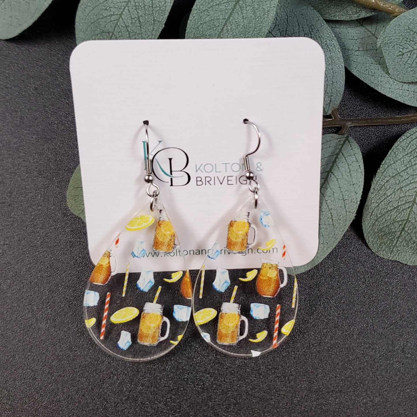 Southern Sweet Tea Teardrop Earrings