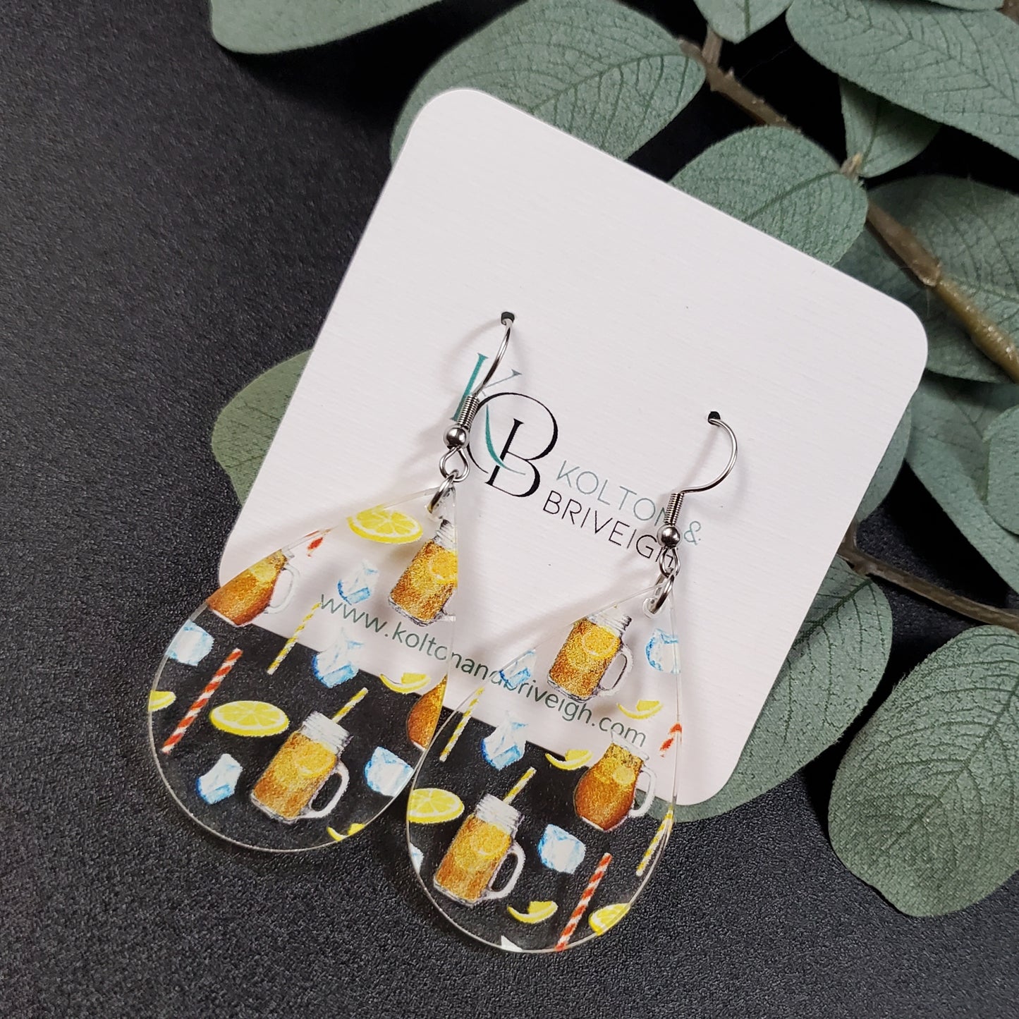 Southern Sweet Tea Teardrop Earrings