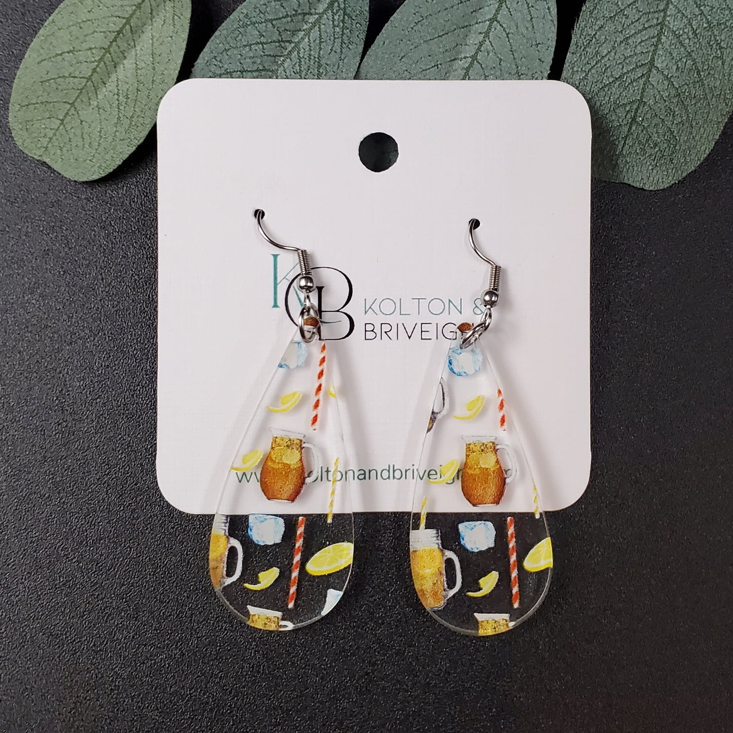 Southern Sweet Tea Long Teardrop Earrings