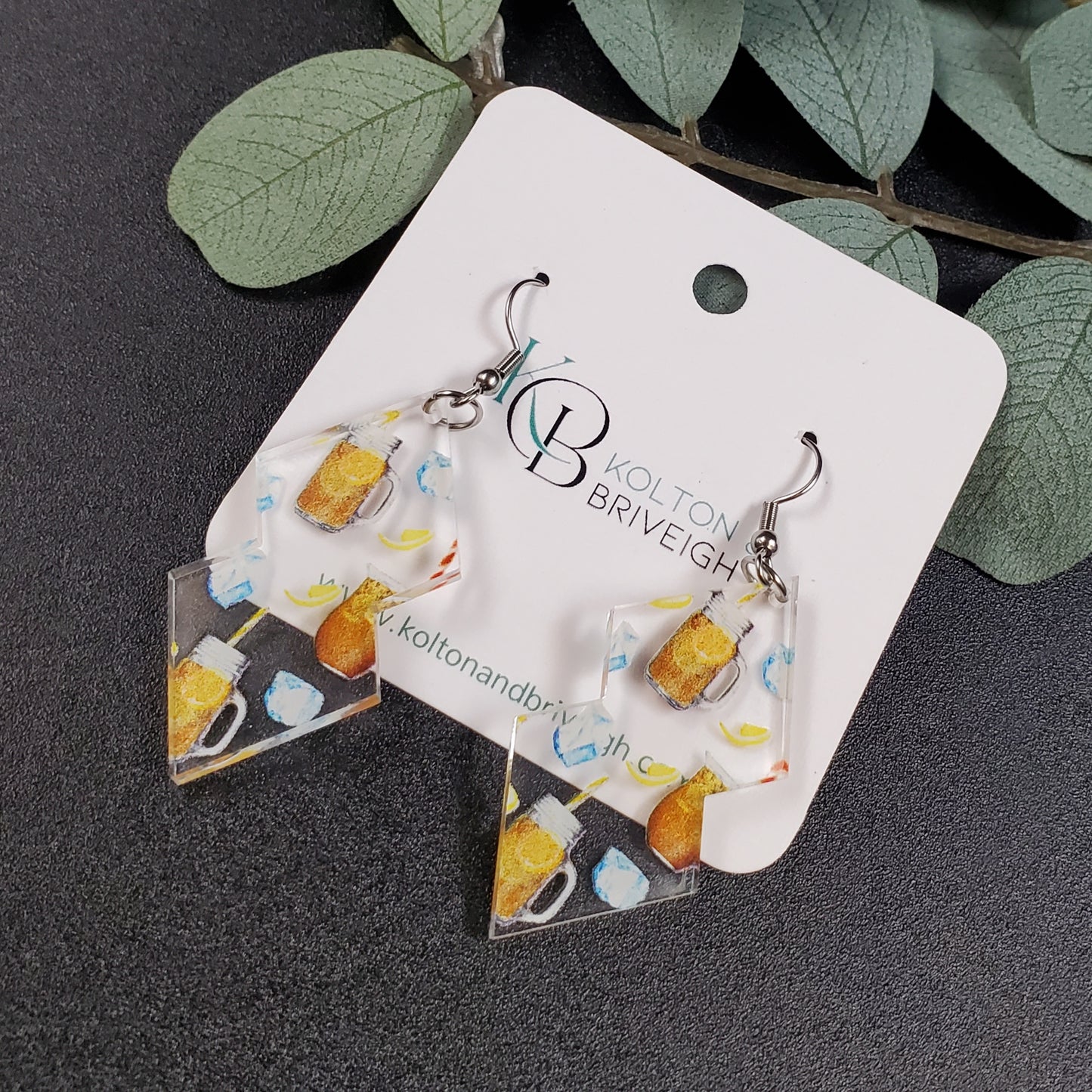 Southern Sweet Tea Double Kite Earrings