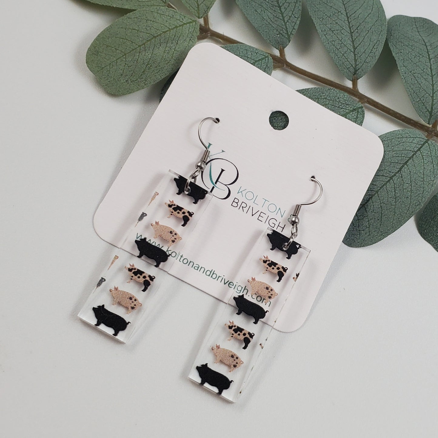 Pig Bar Earrings