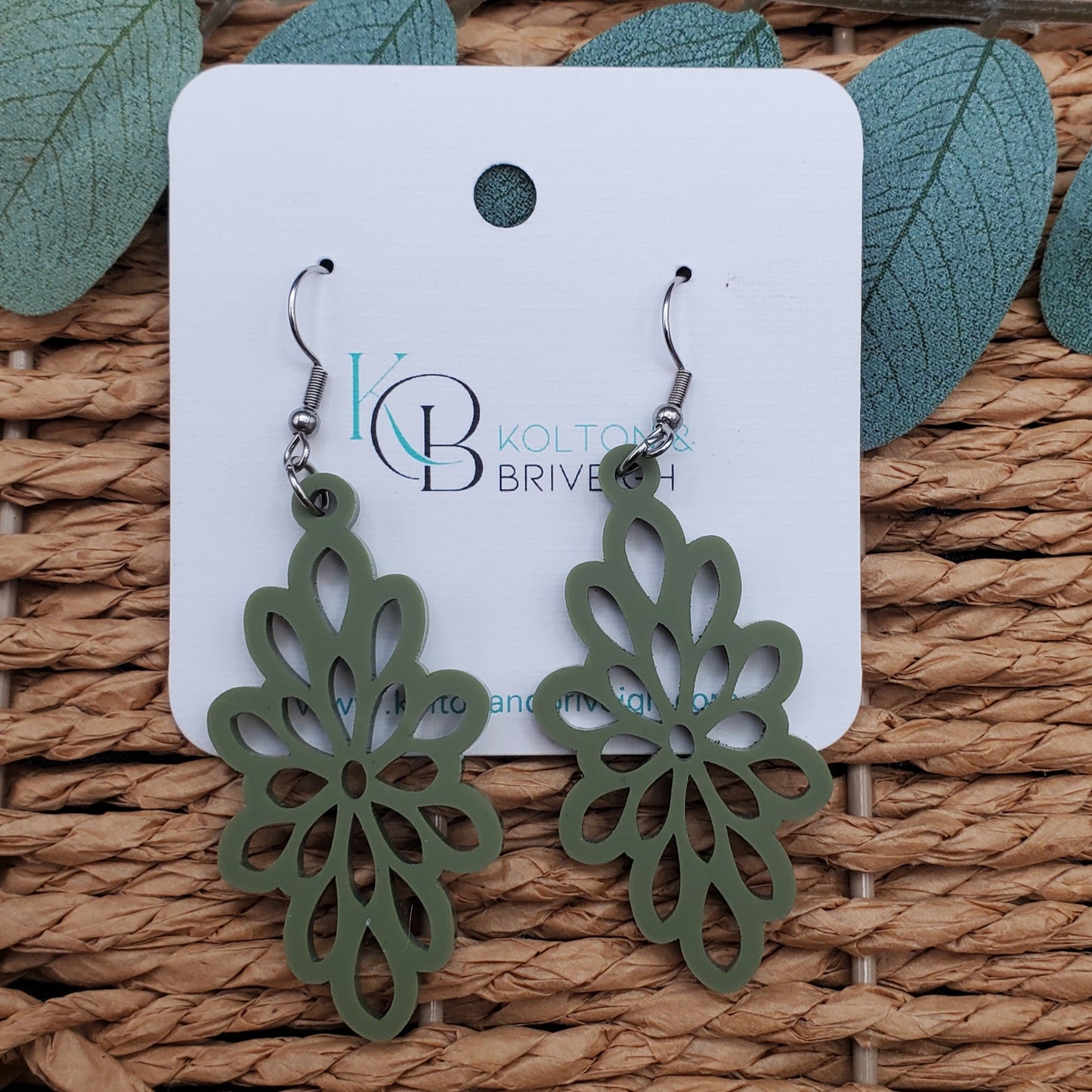 Abstract Flower Earrings