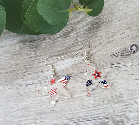 Patriotic Star Earrings