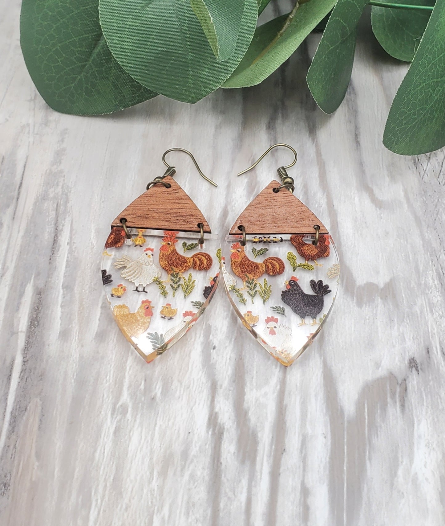 Chicken Pointed Drop Earrings