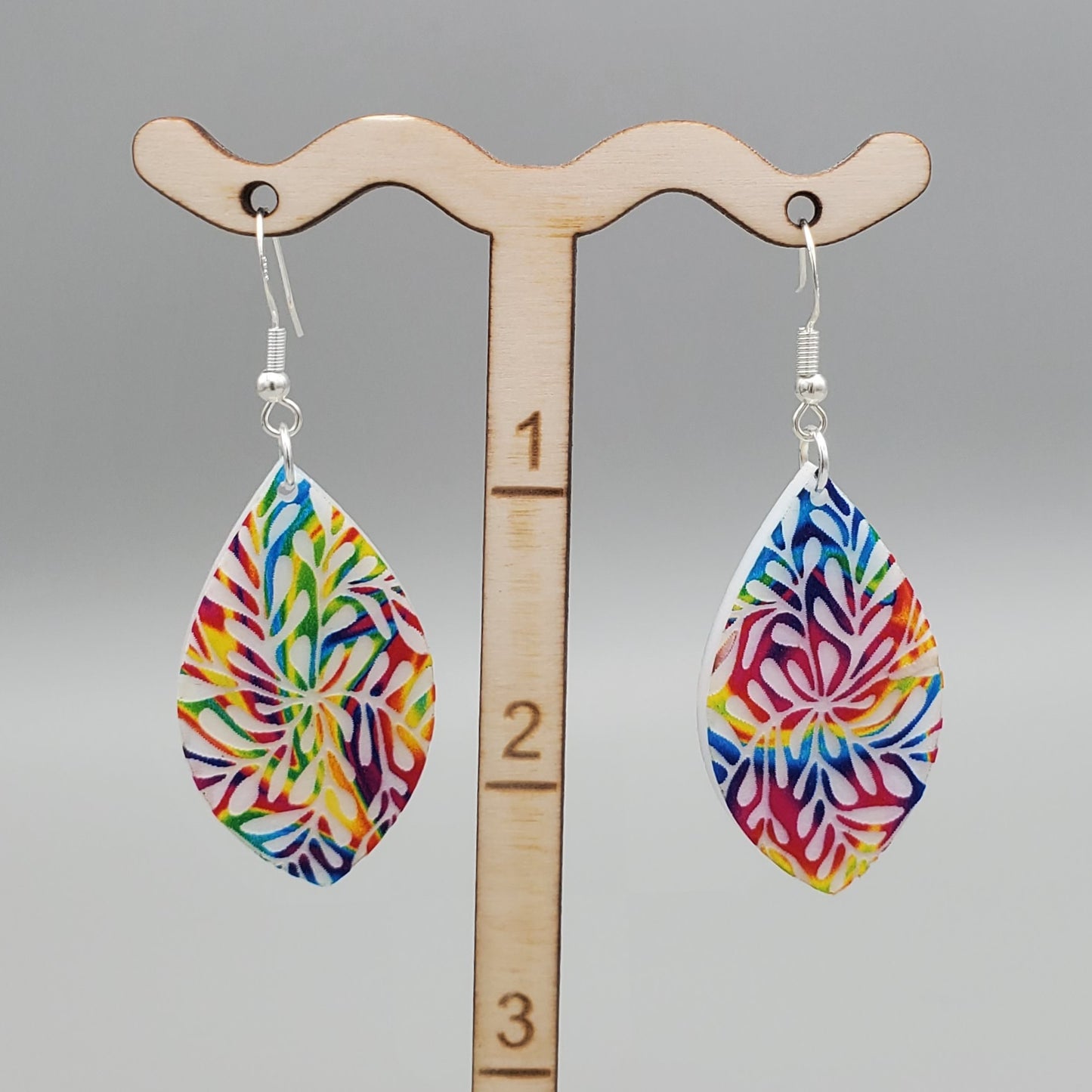 Engraved Pointed Teardrop Earrings