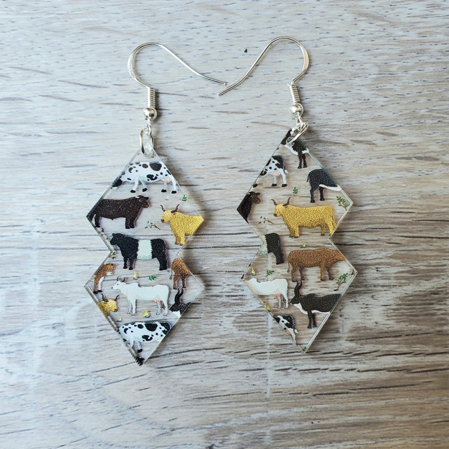 Cow Double Kite Earring