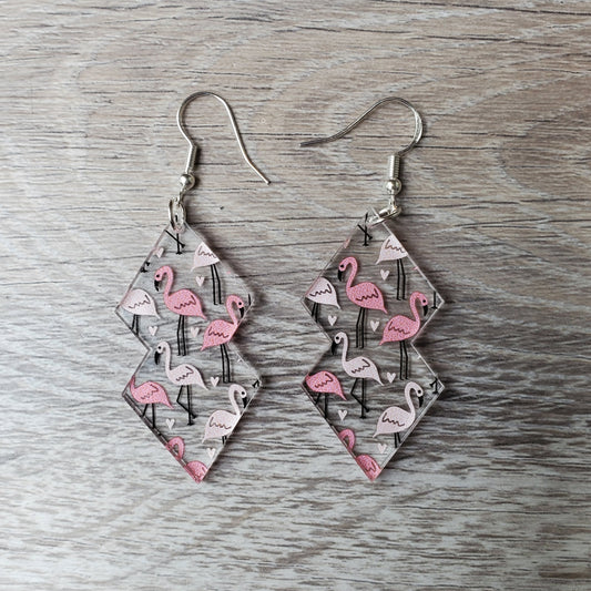Flamingo Double Kite Earring
