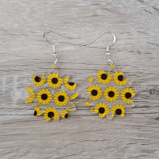 Sunflower Flower Shaped Earring