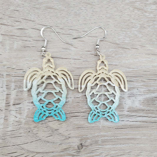 Beachy Sea Turtle Earrings