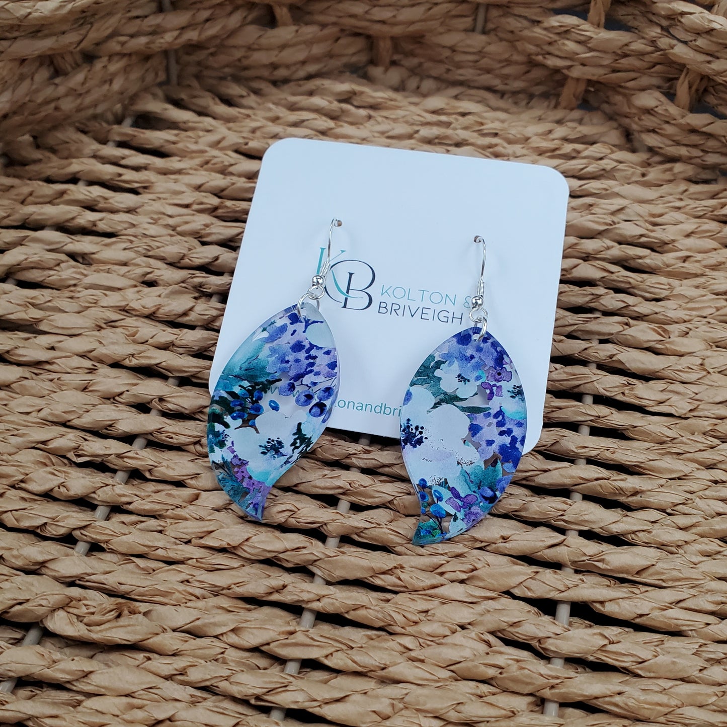 Purple Floral Petal Earrings