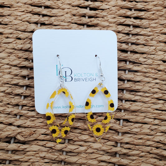 Sunflower Marquis Earrings