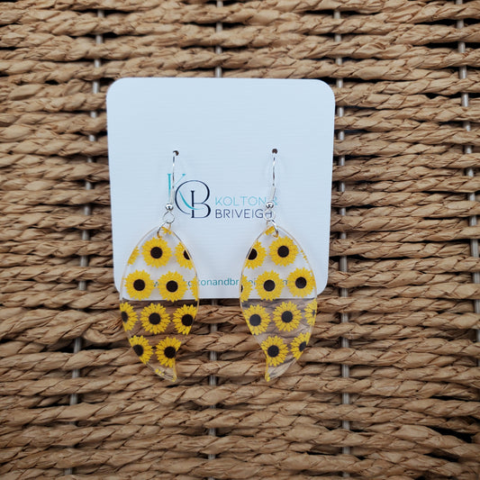 Sunflower Petal Earrings