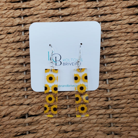Sunflower Bar Earrings