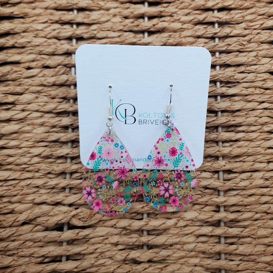 Petite Floral Teardrop Earrings