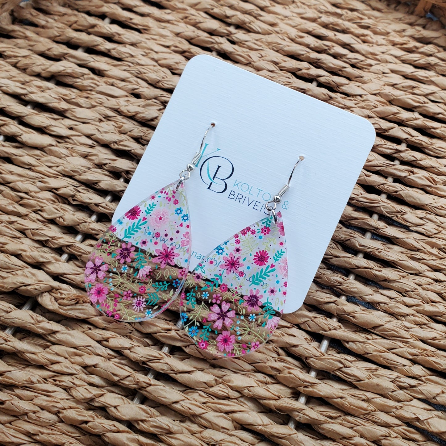 Petite Floral Teardrop Earrings