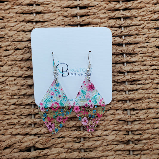 Petite Floral Rounded Diamond Earrings