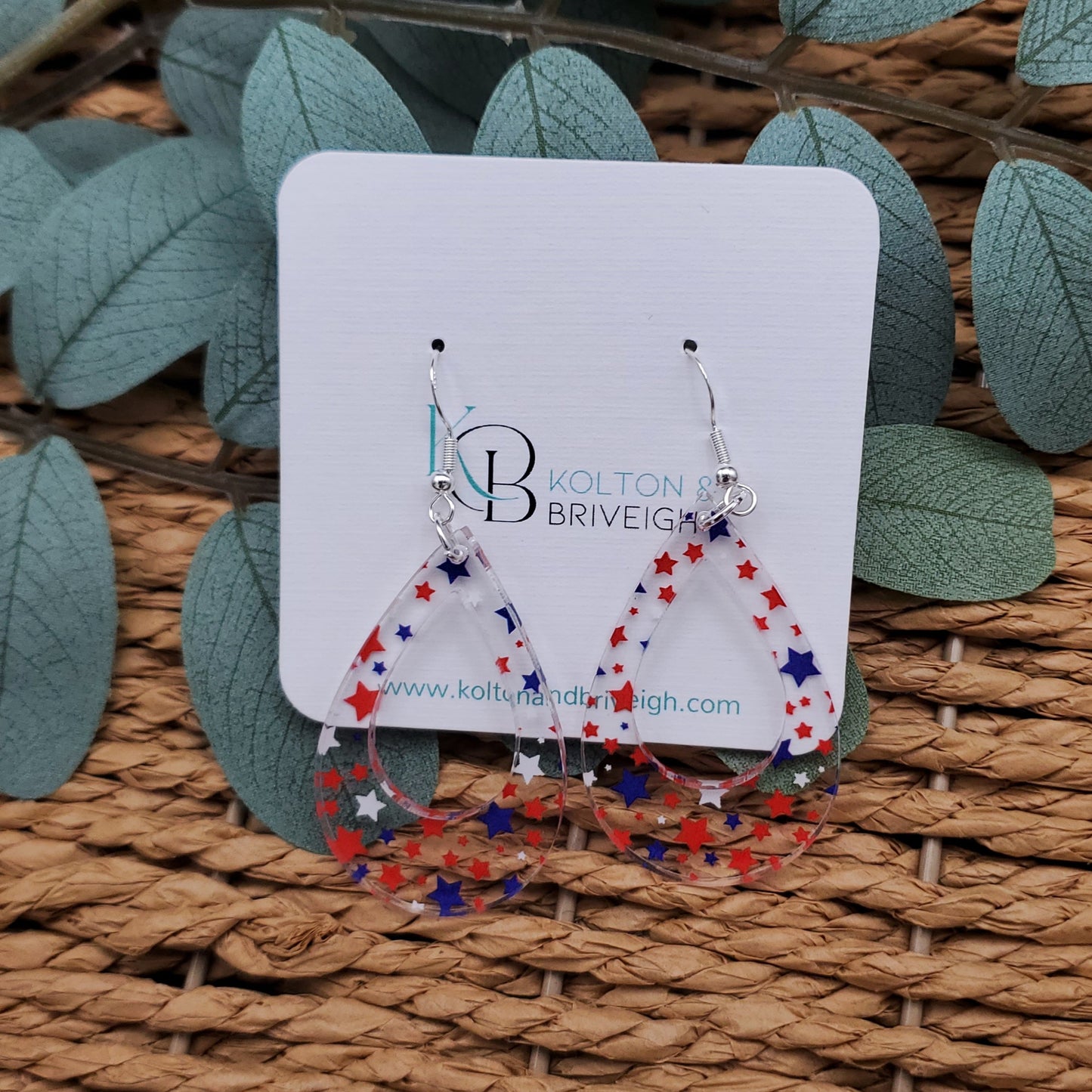 Star Confetti Teardrop Earrings