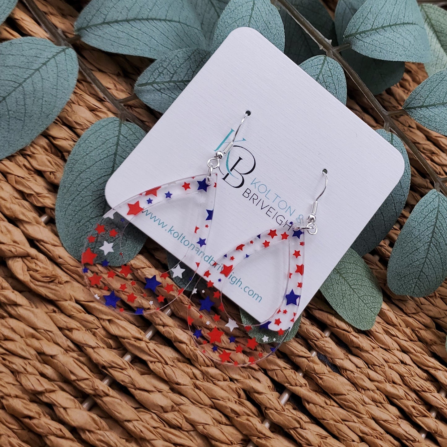 Star Confetti Teardrop Earrings