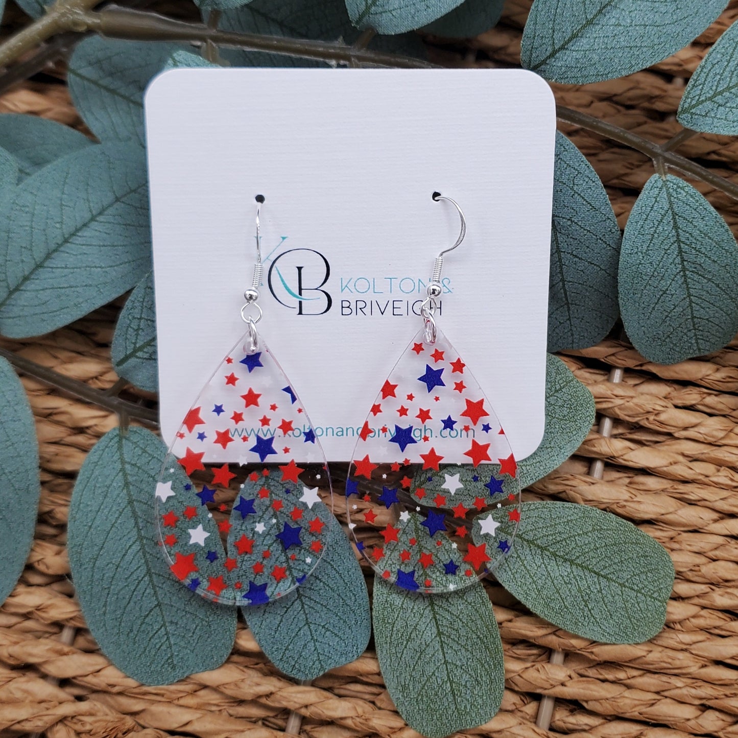 Star Confetti Teadrop Earrings