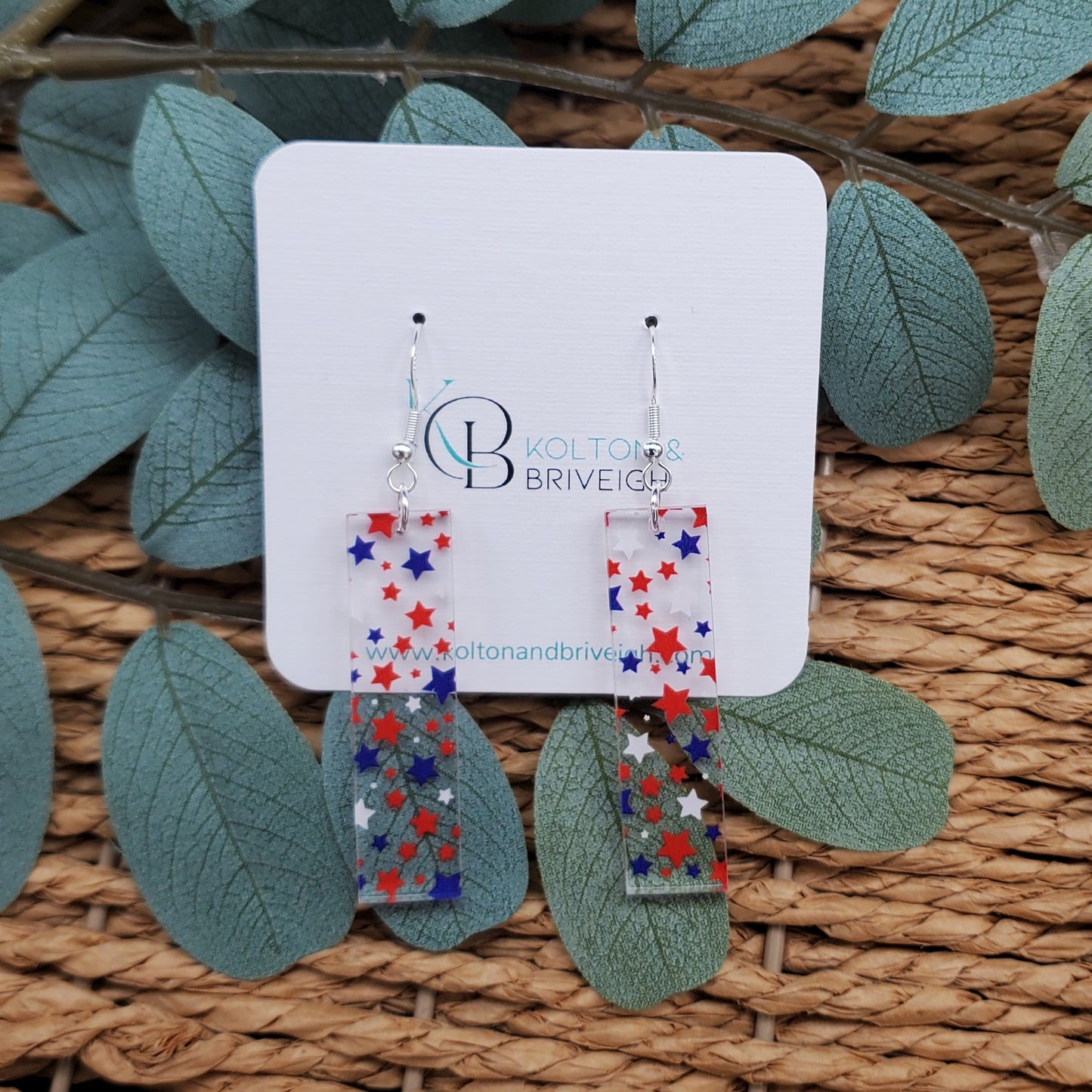 Star Confetti Bar Earrings