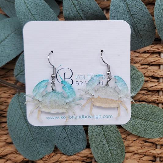 Beachy Crab Earrings