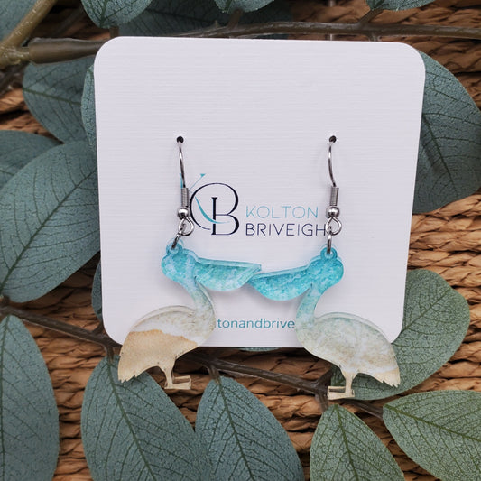 Beachy Pelican Earrings