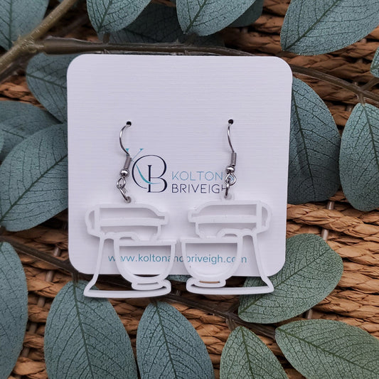 White Mixer Earrings