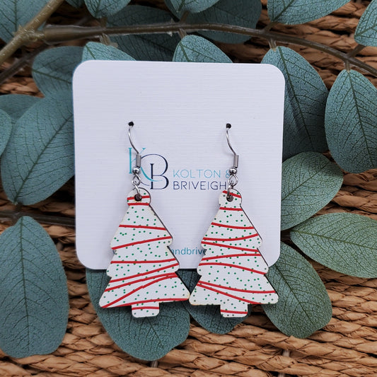 Christmas Cake Earrings