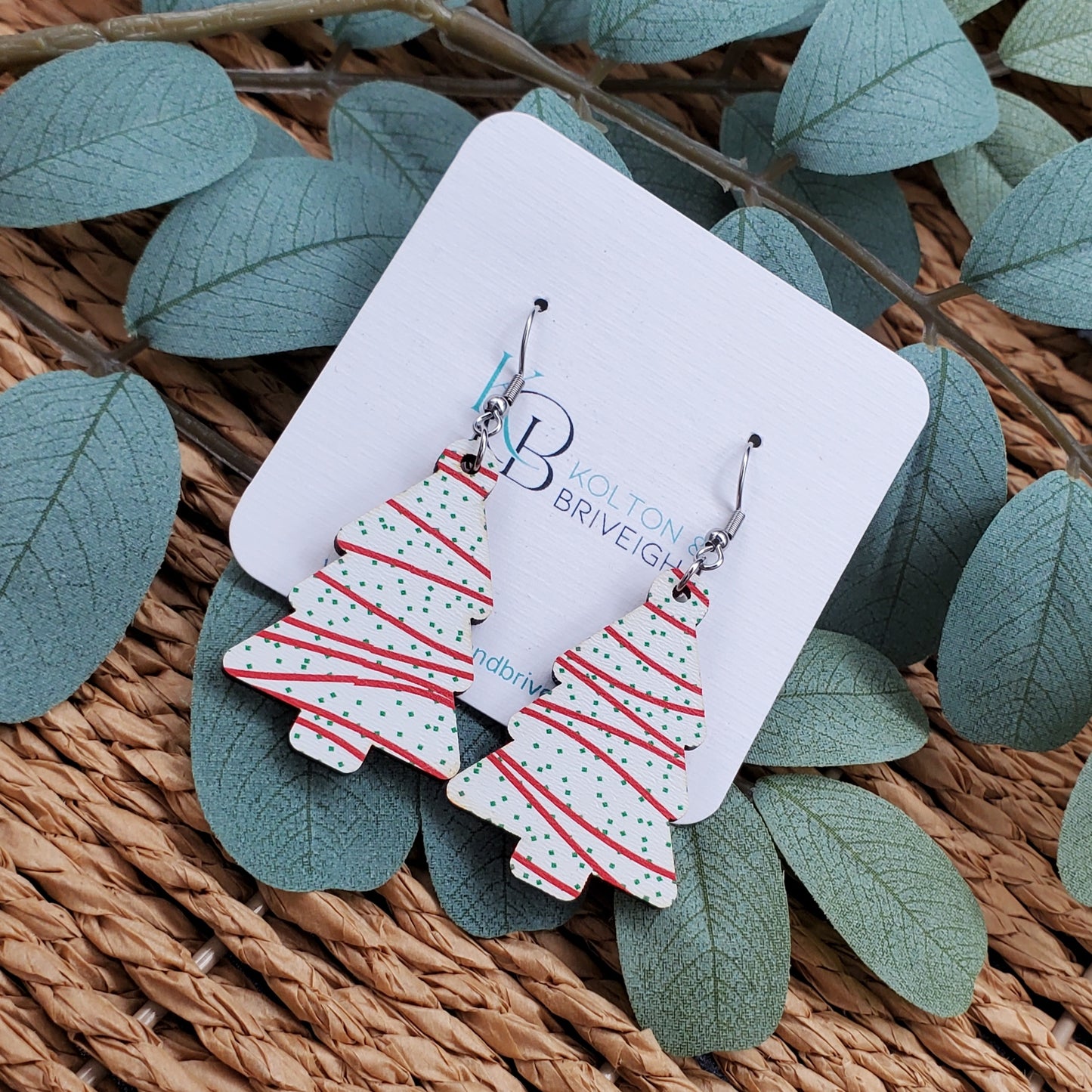 Christmas Cake Earrings