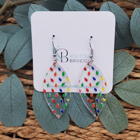 Christmas Lights Marquis Earrings