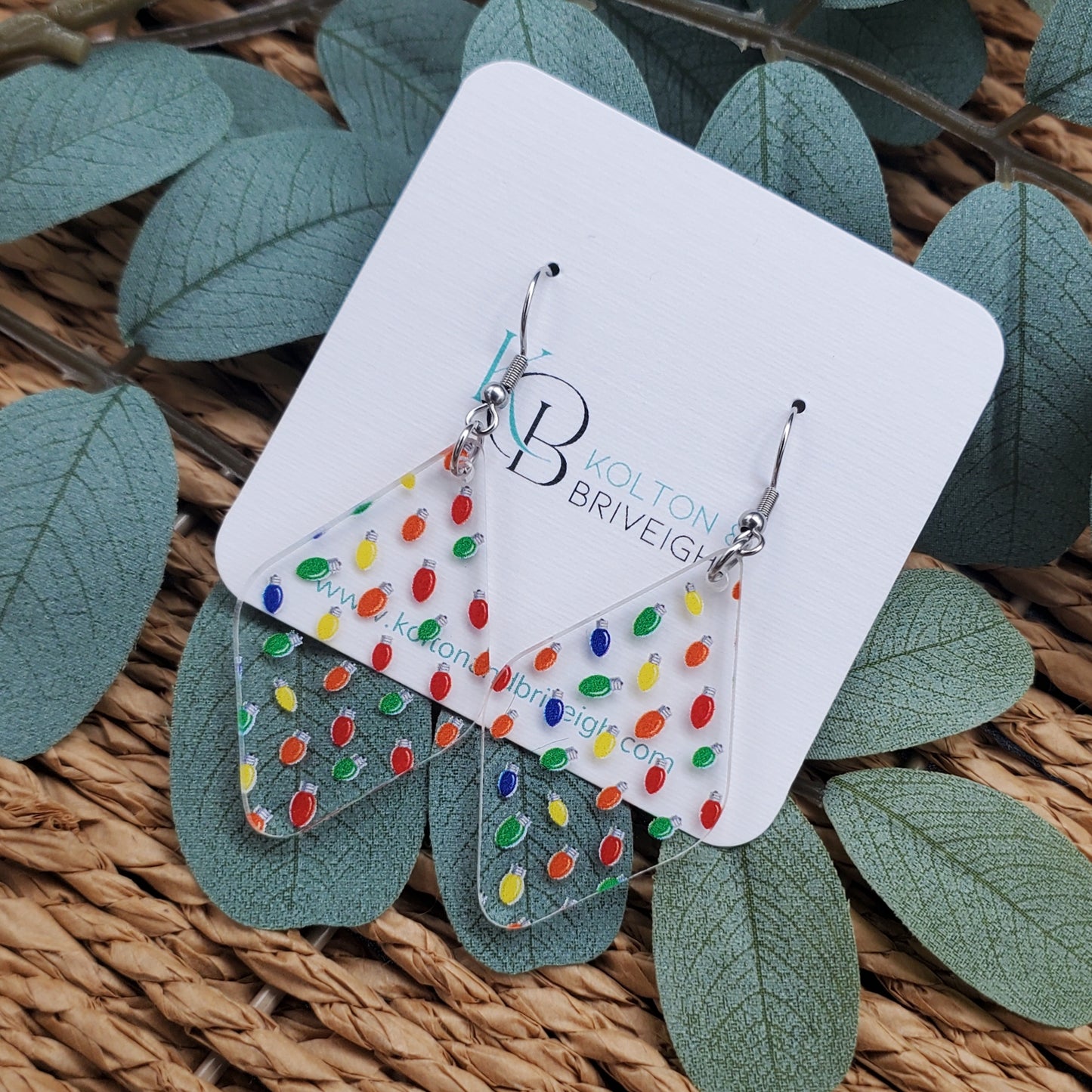 Christmas Light Rounded Diamond Earrings